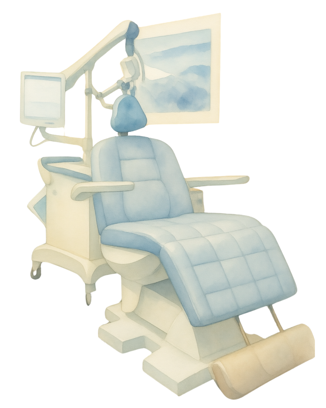 Comfortable TMS treatment chair with calming outlook